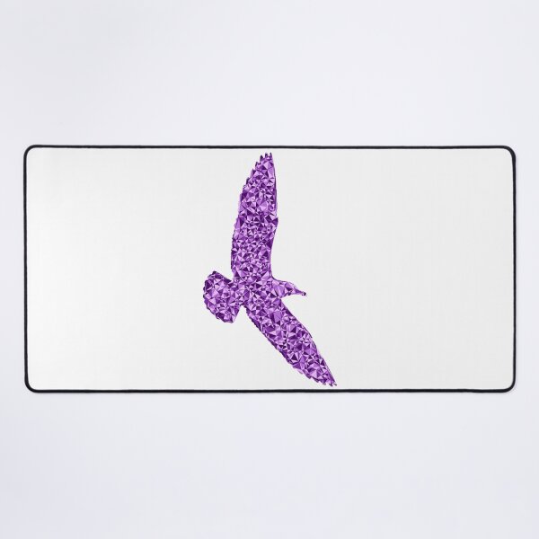 Item preview, Soaring Seagull Purple Triangular Mosaic Silhouette Design designed and sold by DymondDesigns.
