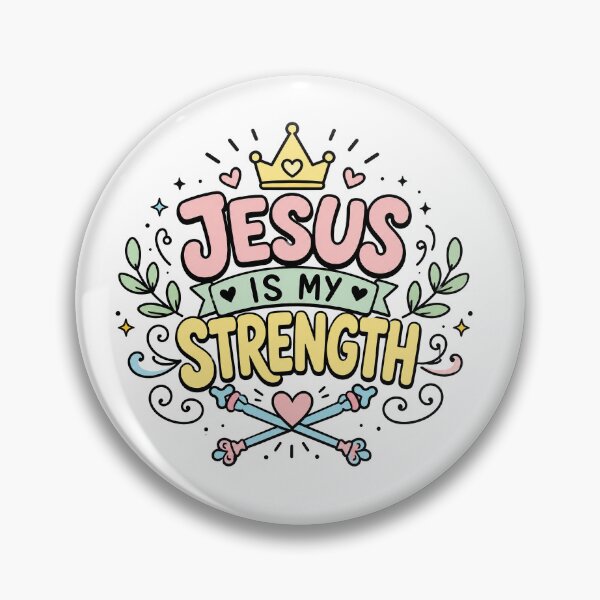Item preview, Christian Inspirational Quote, Jesus is My Strength designed and sold by graphic-genie.