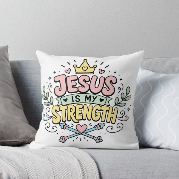 Item preview, Christian Inspirational Quote, Jesus is My Strength designed and sold by graphic-genie.