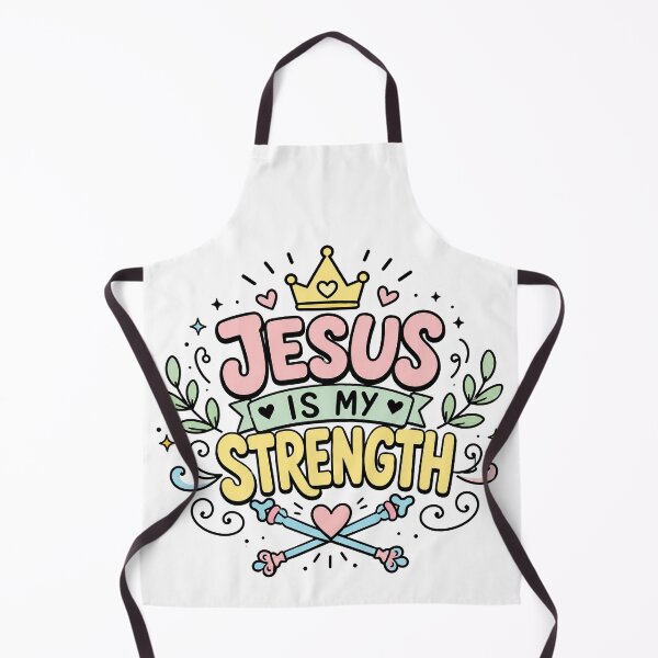 Item preview, Christian Inspirational Quote, Jesus is My Strength designed and sold by graphic-genie.