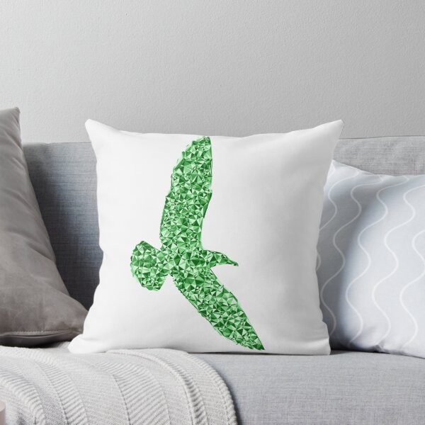 Item preview, Soaring Seagull Green Triangular Mosaic Silhouette Design designed and sold by DymondDesigns.