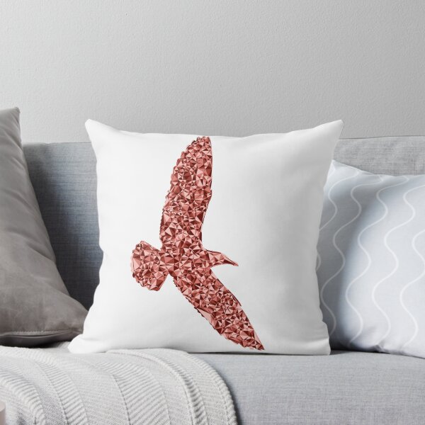 Item preview, Soaring Seagull Red Triangular Mosaic Silhouette Design designed and sold by DymondDesigns.