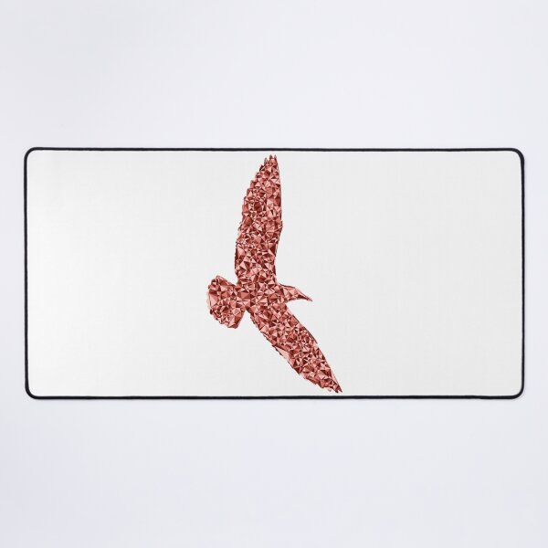 Item preview, Soaring Seagull Red Triangular Mosaic Silhouette Design designed and sold by DymondDesigns.