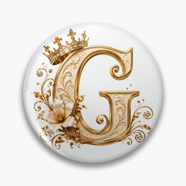 Item preview, Luxury Gold Letter G Monogram with Crown & Lily Flower – Elegant Floral Alphabet Clipart designed and sold by MoodLay.