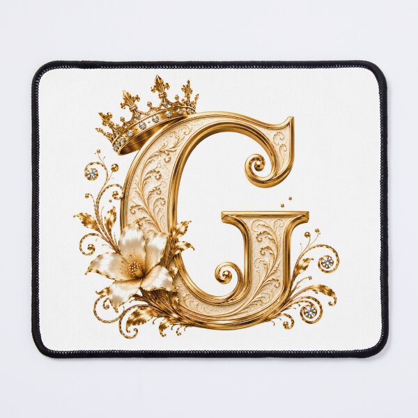 Item preview, Luxury Gold Letter G Monogram with Crown & Lily Flower – Elegant Floral Alphabet Clipart designed and sold by MoodLay.
