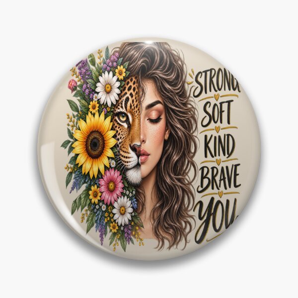 Item preview, Strong Woman Leopard Floral Portrait designed and sold by FABIOLA1970.