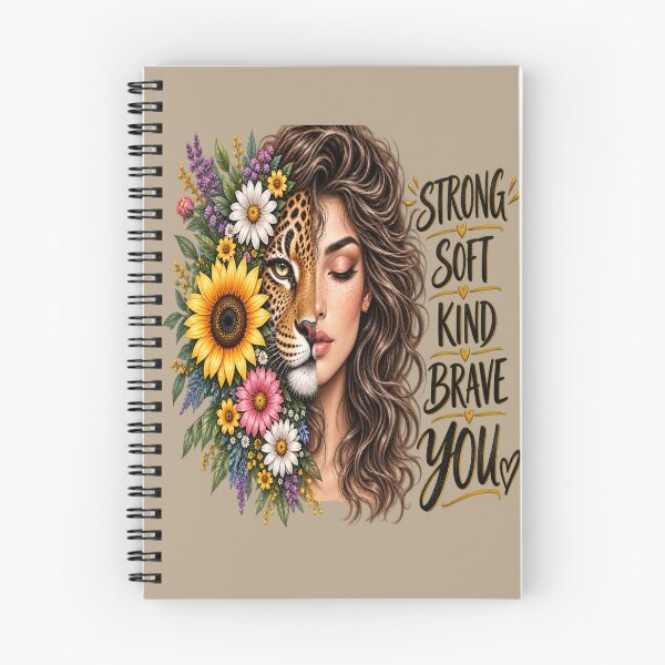 Item preview, Strong Woman Leopard Floral Portrait designed and sold by FABIOLA1970.