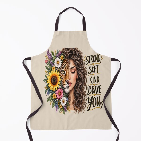 Item preview, Strong Woman Leopard Floral Portrait designed and sold by FABIOLA1970.