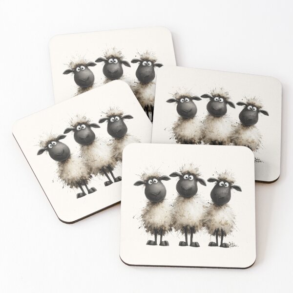 Item preview, Gorgeous Valais Sheep ' 3 Little Lambs ’ BY SHiRLeY MacARTHuR designed and sold by Shirley MacArthur Art.
