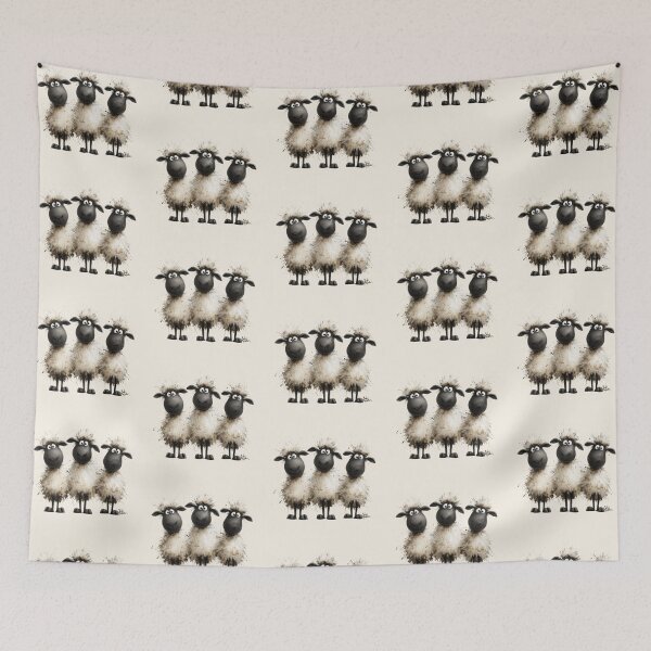 Item preview, Gorgeous Valais Sheep ' 3 Little Lambs ’ BY SHiRLeY MacARTHuR designed and sold by Shirley MacArthur Art.