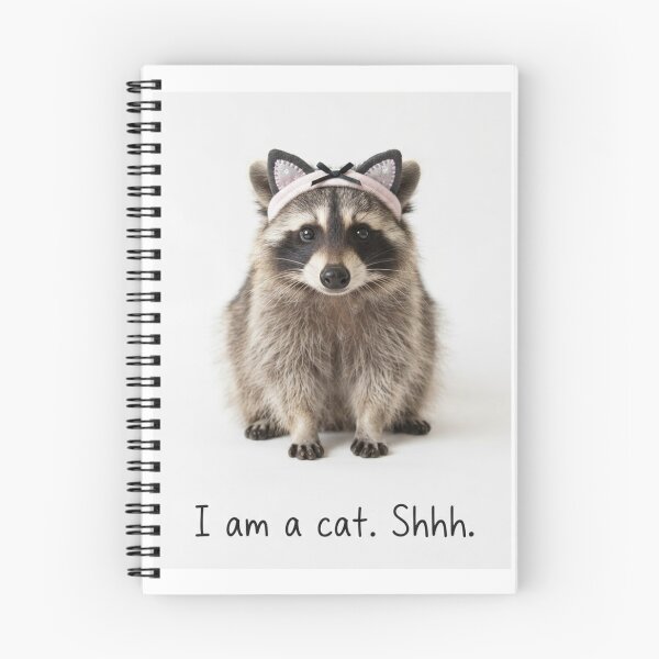 Item preview, I am a cat shh Raccoon trash panda funny sarcastic sarcasm cat kitten kitty parody christmas birthday designed and sold by CheeseBlueprint.