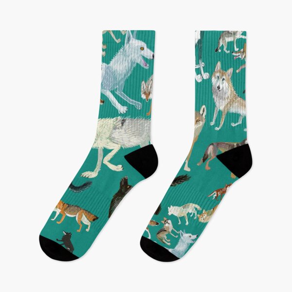 Item preview, Wolves of the World (Green pattern) designed and sold by belettelepink.