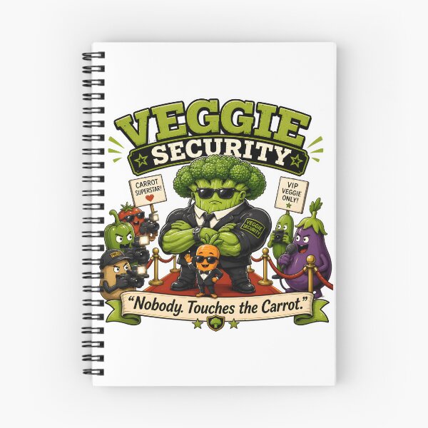 Item preview, Broccoli Bodyguard – Veggie Security Nobody Touches the Carrot Funny Food Design designed and sold by Snackwear Apparel.