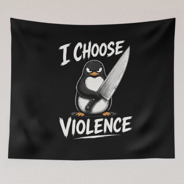 Item preview, I Choose Violence Penguin  designed and sold by TheEndDesign.
