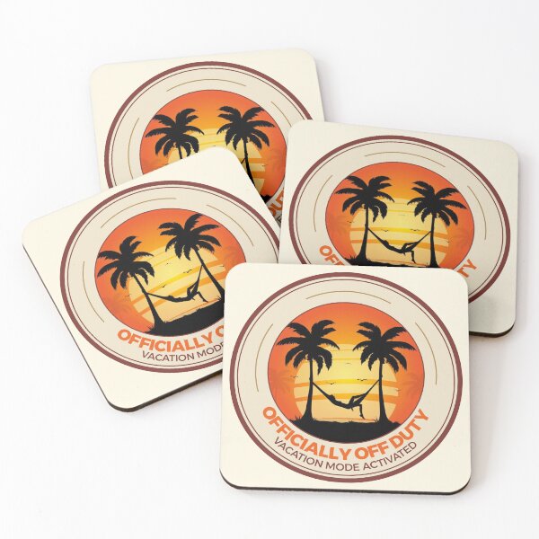 Item preview, Officially Off Duty Vacation Mode Vintage Palm Tree Sunset designed and sold by Joshbrowny.