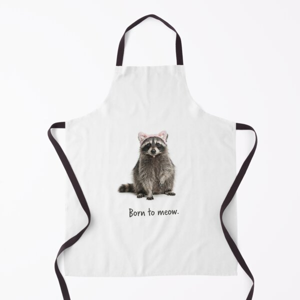 Item preview, Born to meow raccoon trash panda funny sarcastic sarcasm cat kitten kitty parody christmas birthday designed and sold by CheeseBlueprint.
