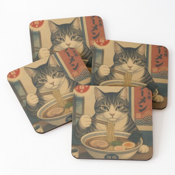 Item preview, Tabby Cat Ramen Japanese Vintage Funny Graphic designed and sold by GrinGalore.