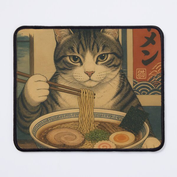 Item preview, Tabby Cat Ramen Japanese Vintage Funny Graphic designed and sold by GrinGalore.