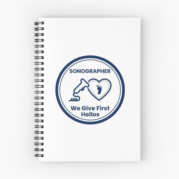 Item preview, Sonographer We Give First Hellos Ultrasound Tech Baby Footprint Heart Badge designed and sold by VYBE DARK Studio.