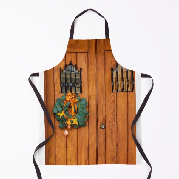 Item preview, Easter Wreath With Orange Ribbon On Rustic Wooden Door With Decorative Iron Grilles designed and sold by Nmallia.