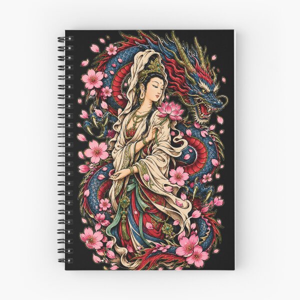 Item preview, Traditional Japanese Irezumi Tattoo - Kannon and Dragon designed and sold by YunsCozyCorner.