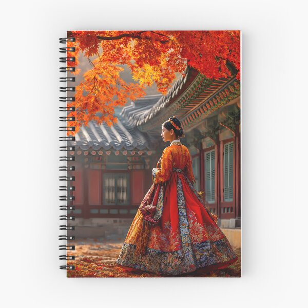 Item preview, Elegant Woman in Traditional Korean Hanbok Dress designed and sold by Artessie.