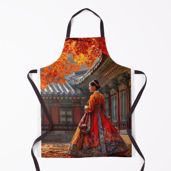 Item preview, Elegant Woman in Traditional Korean Hanbok Dress designed and sold by Artessie.