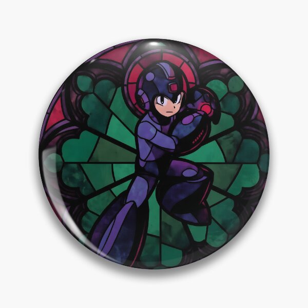 Item preview, Mega Man Charging His Buster Mega Man Stained Glass Gaming Graphic Tee designed and sold by Senpaiwaves.