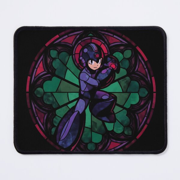 Item preview, Mega Man Charging His Buster Mega Man Stained Glass Gaming Graphic Tee designed and sold by Senpaiwaves.