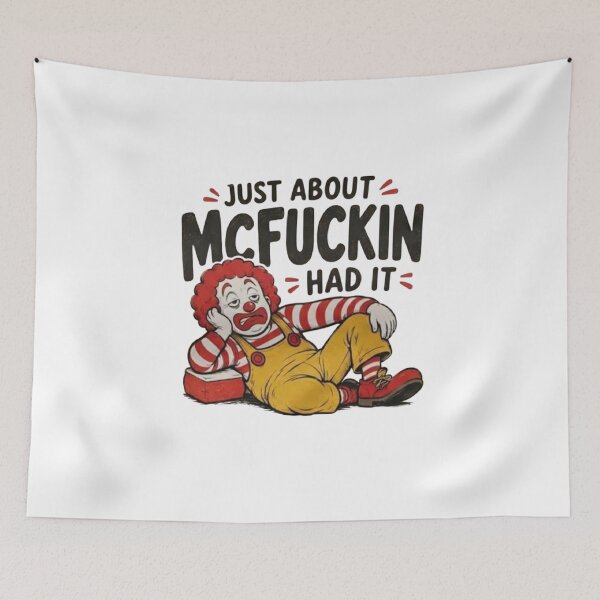 Item preview, Just About McFuckin Had It Funny Tired Clown Sarcastic Burnout Humor designed and sold by roartusa.