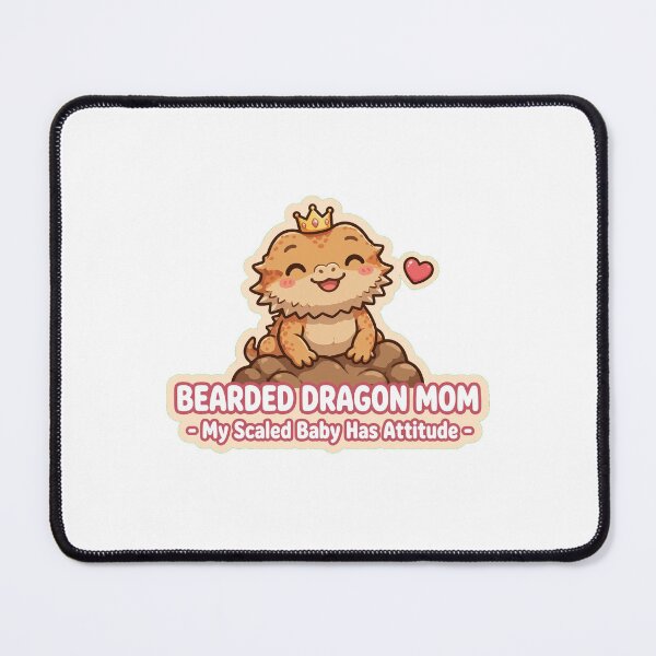 Item preview, Bearded Dragon Mom My Scaled Baby Has Attitude Cute Beardie Crown Badge designed and sold by TauqeerArts.
