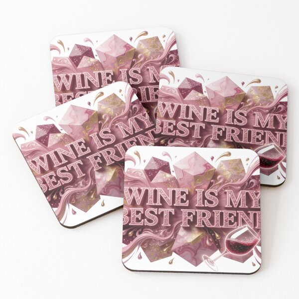 Item preview, Witty WINE IS MY BEST FRIEND designed and sold by dazzlemakers.