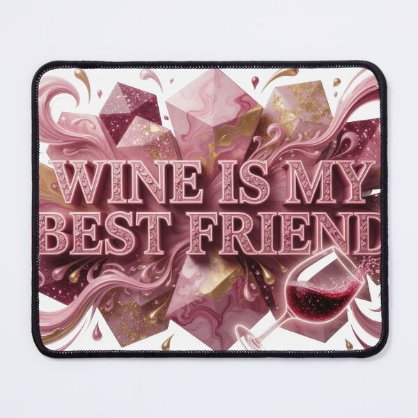 Item preview, Witty WINE IS MY BEST FRIEND designed and sold by dazzlemakers.
