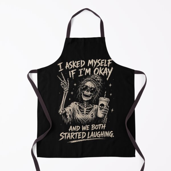 Item preview, I Asked Myself If I'm Okay Skeleton, Snarky Sarcastic Funny Mental Health designed and sold by Jikkermanccini.