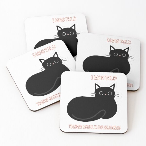 Item preview, I Was Told There Would Be Snacks Funny Black Cat Loaf designed and sold by Joshbrowny.
