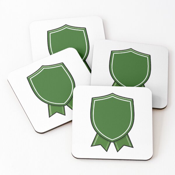 Item preview, Green Shield Award Ribbon Badge designed and sold by VectorForge Studio.