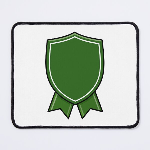 Item preview, Green Shield Award Ribbon Badge designed and sold by VectorForge Studio.