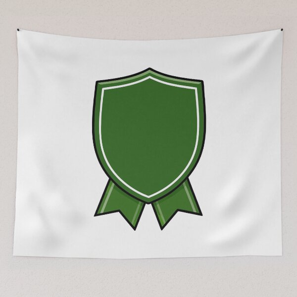 Item preview, Green Shield Award Ribbon Badge designed and sold by VectorForge Studio.
