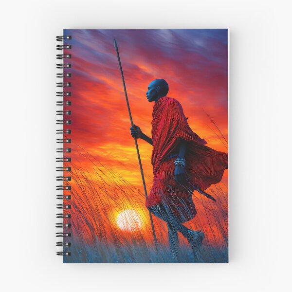 Item preview, Maasai Warrior Silhouette at Sunset designed and sold by Artessie.