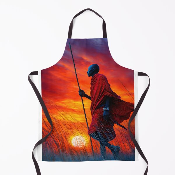 Item preview, Maasai Warrior Silhouette at Sunset designed and sold by Artessie.
