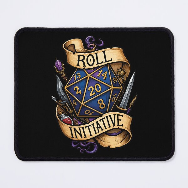 Item preview, Vintage Roll Initiative D20 Dice Banner TTRPG designed and sold by BrownHorse90s.