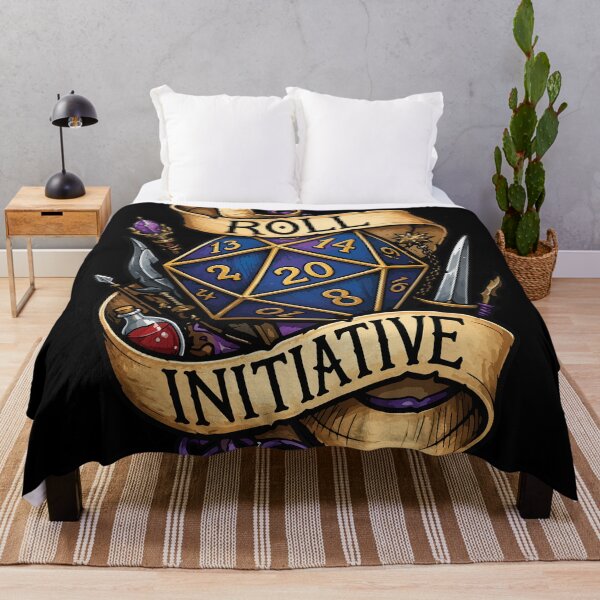 Item preview, Vintage Roll Initiative D20 Dice Banner TTRPG designed and sold by BrownHorse90s.