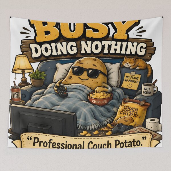 Item preview, Professional Couch Potato – Busy Doing Nothing Funny Potato Food Design designed and sold by Snackwear Apparel.