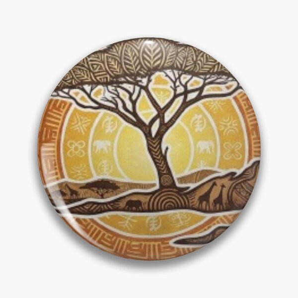 Item preview, African Tree Mandala Sunset Vintage Art designed and sold by Adatasarim-1.