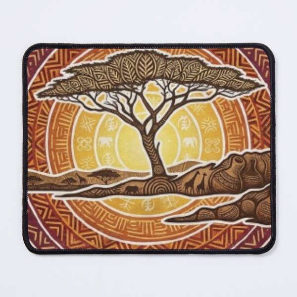 Item preview, African Tree Mandala Sunset Vintage Art designed and sold by Adatasarim-1.