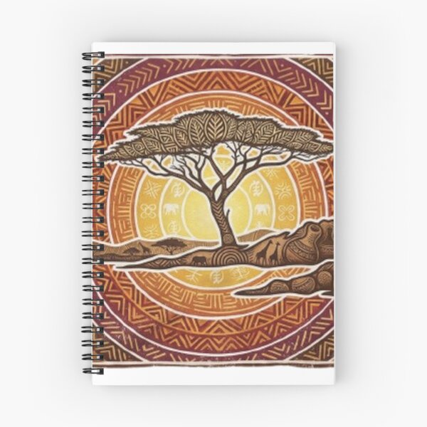 Item preview, African Tree Mandala Sunset Vintage Art designed and sold by Adatasarim-1.