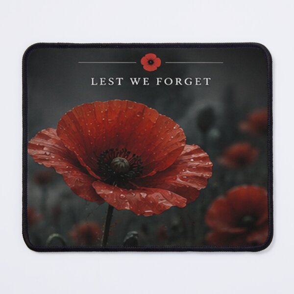 Item preview, Dark Red Poppy Remembrance – We Will Remember designed and sold by TeikunShop.