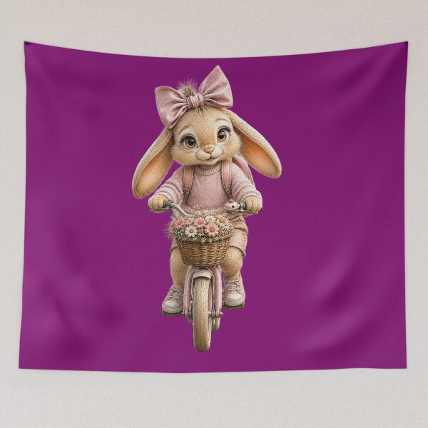 Item preview, Bunny Girl Riding a Bicycle designed and sold by GRFORA.