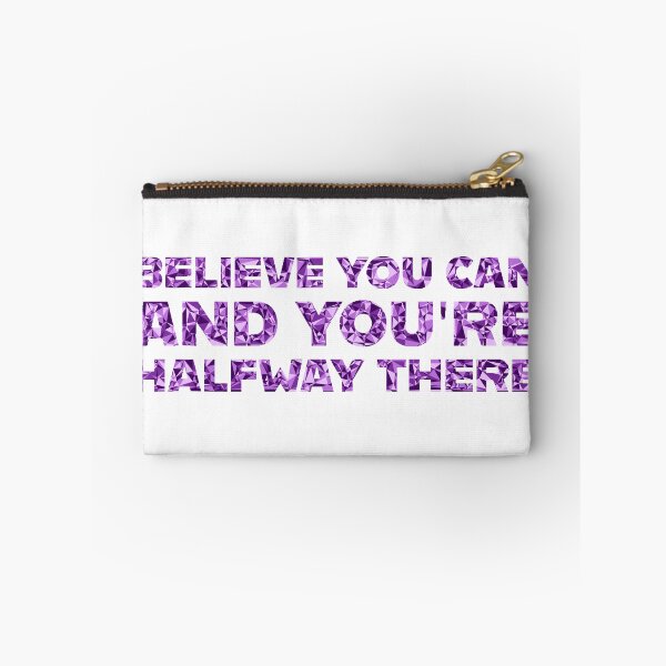 Item preview, "Believe You Can And You're Halfway There" Inspirational Quote Purple Triangular Mosaic Design designed and sold by DymondDesigns.