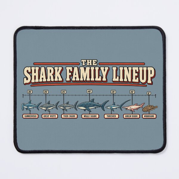 Item preview, Shark Species Lineup for Marine Biology Fans designed and sold by POD DYNASTY | Original Print On Demand T-Shirt Graphics.